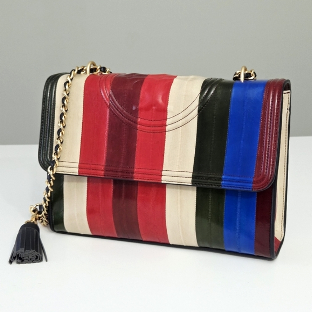 Tory Burch Fleming Eel Eelskin Patchwork Converti… - image 3